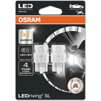 Автолампы OSRAM LED ≜W21/5W LEDRIVING SL 7515DYP-02B AMBER Желтый