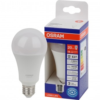 Лампа светодиодная OSRAM LED 20Вт Е27 4000К 2452Лм груша 220В